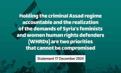 Holding the criminal Assad regime accountable and the realization of the demands of Syria's feminists and women human rights defenders (WHRDs) are two priorities that cannot be compromised